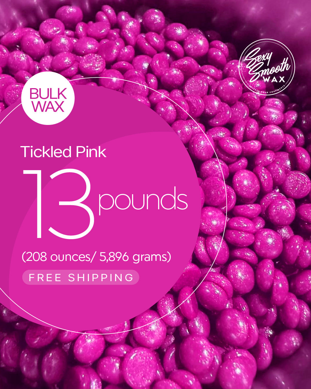 Tickled Pink Premium Synthetic Hard Wax 13 Pound Bulk Order **Free Shipping**