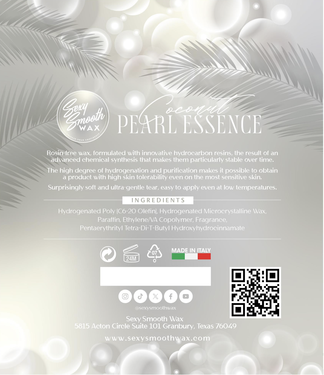 Coconut Pearl Essence synthetic hard wax