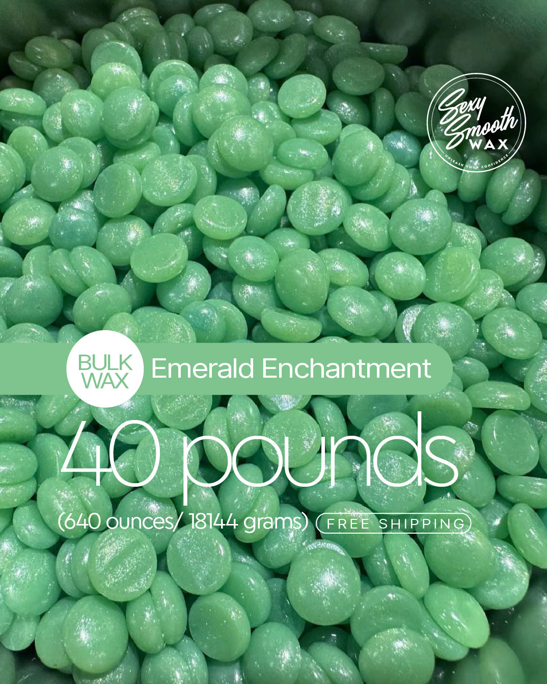 Emerald Enchantment bulk hard wax 40 pound for professional hair removal