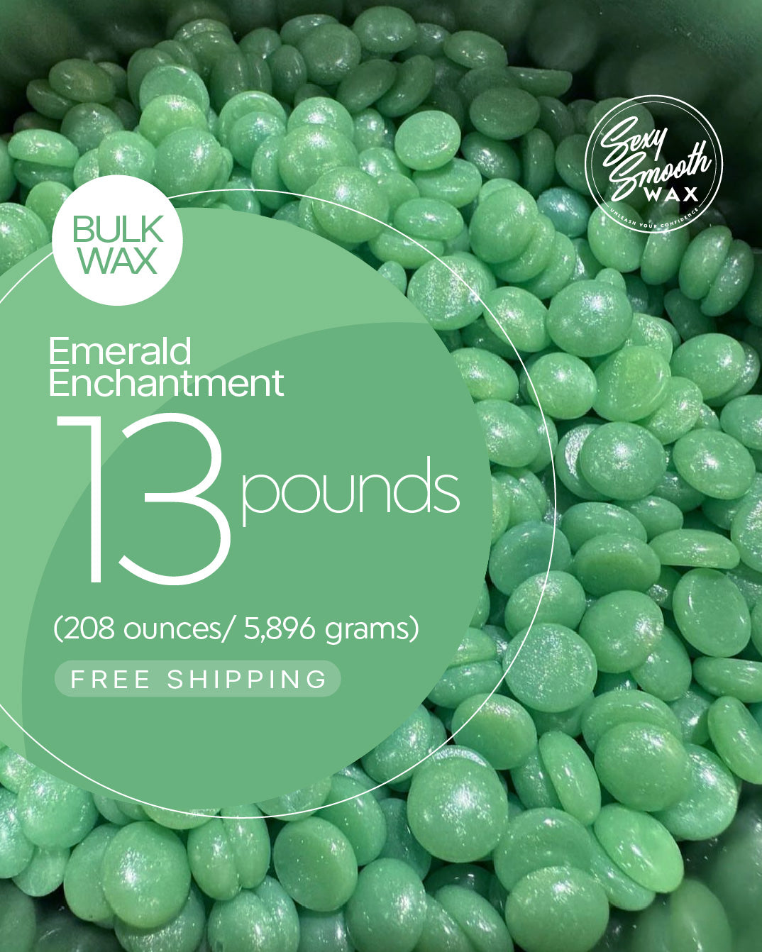 Emerald Enchantment bulk hard wax 13 pound for professional hair removal