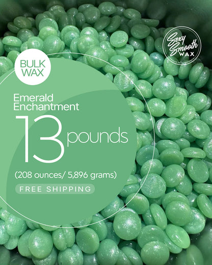 Emerald Enchantment bulk hard wax 13 pound for professional hair removal