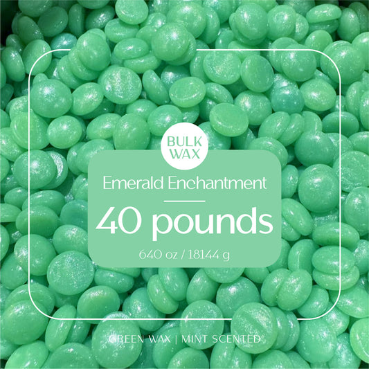Emerald Enchantment bulk hard wax 40 pound for professional hair removal