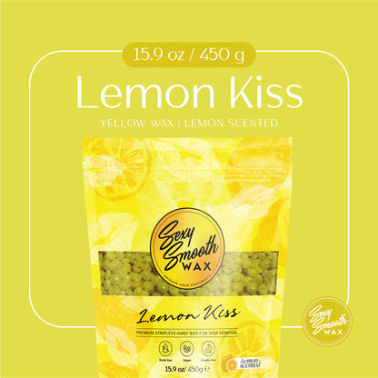 Lemon Kiss synthetic hard wax 15.9 oz bag for professional hair removal