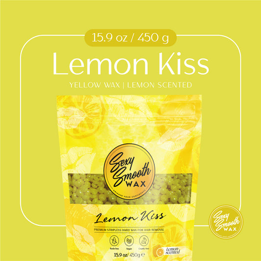 Lemon Kiss synthetic hard wax 15.9 oz bag for professional hair removal