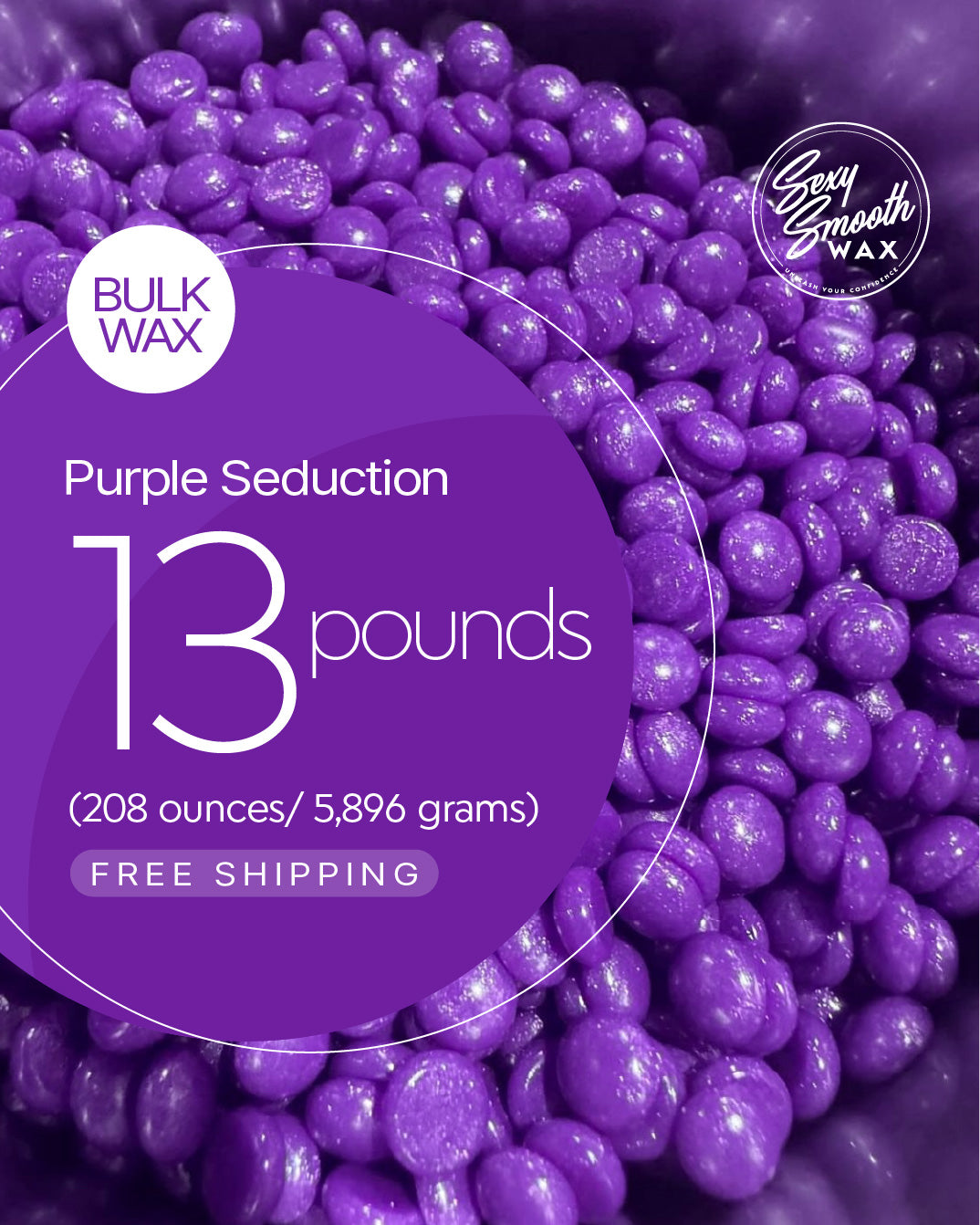 Purple Seduction bulk hard wax 13 pounds for professional hair removal
