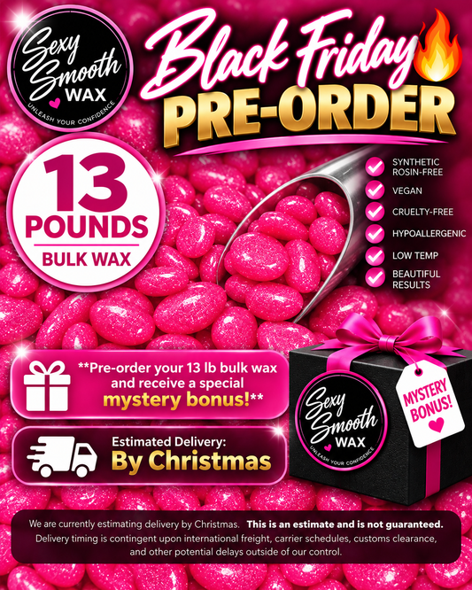 Raspberry Tickled Pink Raspberry Scented Synthetic Hard Wax 13 Pounds of Wax In Bulk Pre-Order
