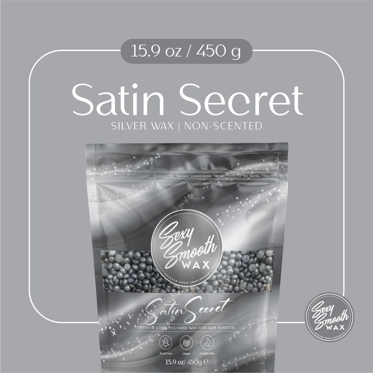 Satin Secret synthetic hard wax 15.9 oz bag for professional hair removal