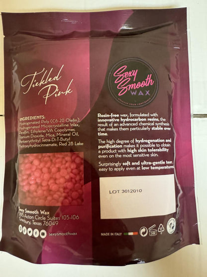 Tickled Pink Non Scented Synthetic Hard Wax 15.9 Ounce Bag of Wax