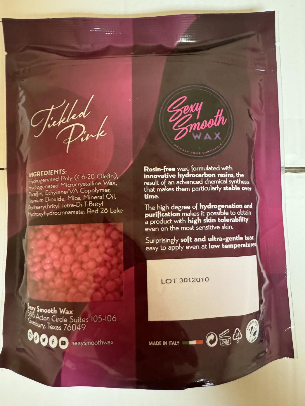 Tickled Pink synthetic hard wax 15.9 oz bag for professional hair removal