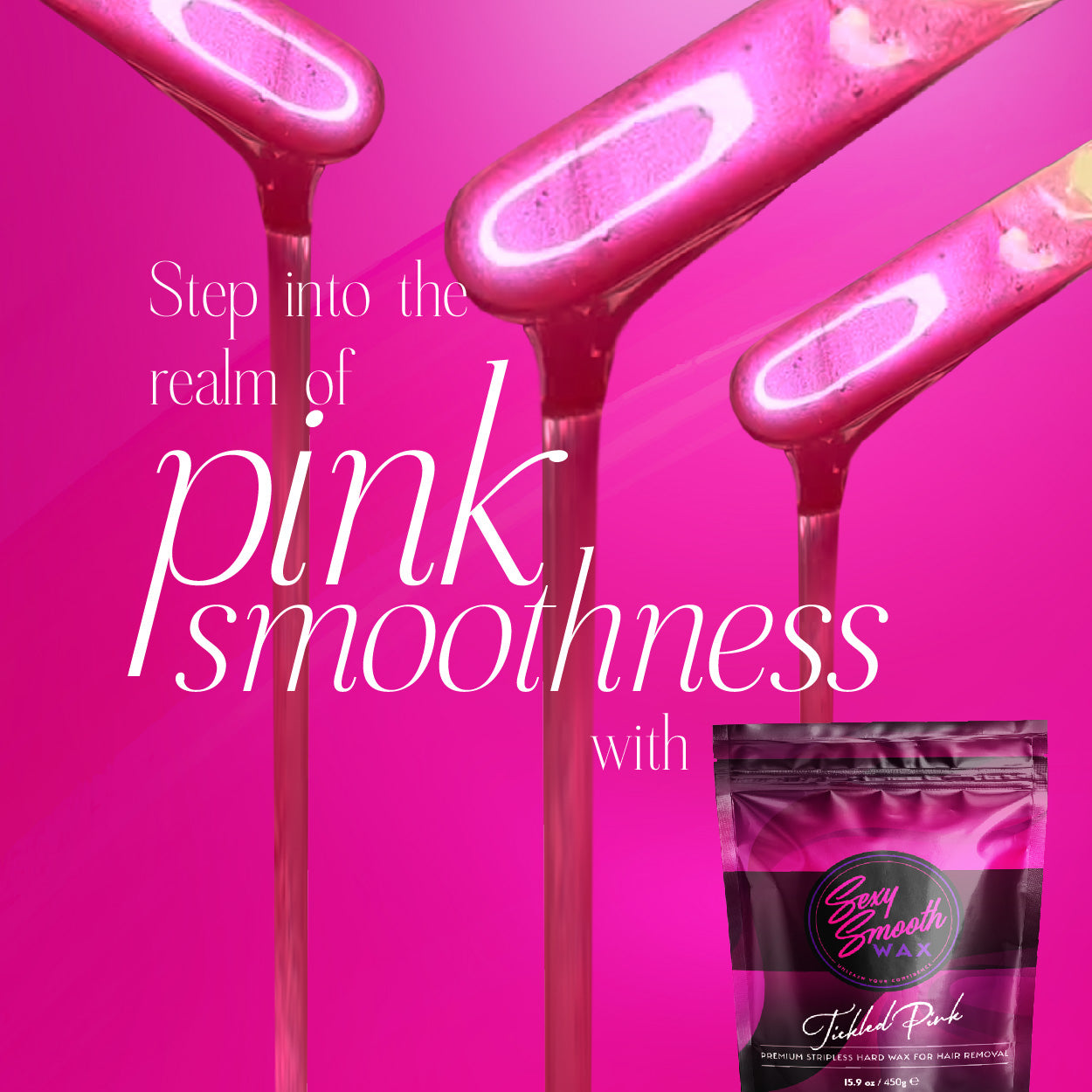 Tickled Pink synthetic hard wax 15.9 oz bag for professional hair removal