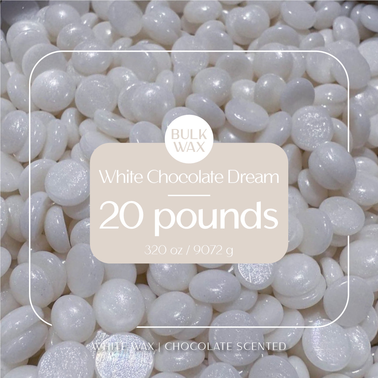 White Chocolate Dream bulk hard wax 20 pounds for professional hair removal