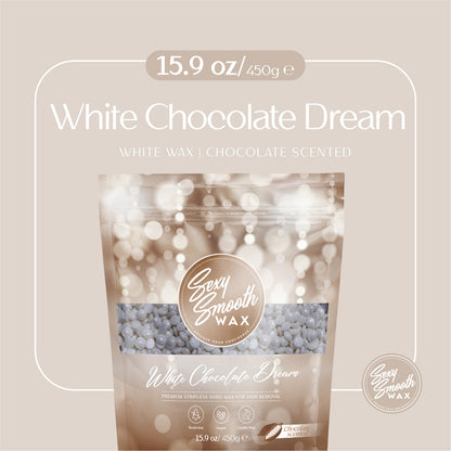 White Chocolate Dream synthetic hard wax 15.9 oz bag for professional hair removal