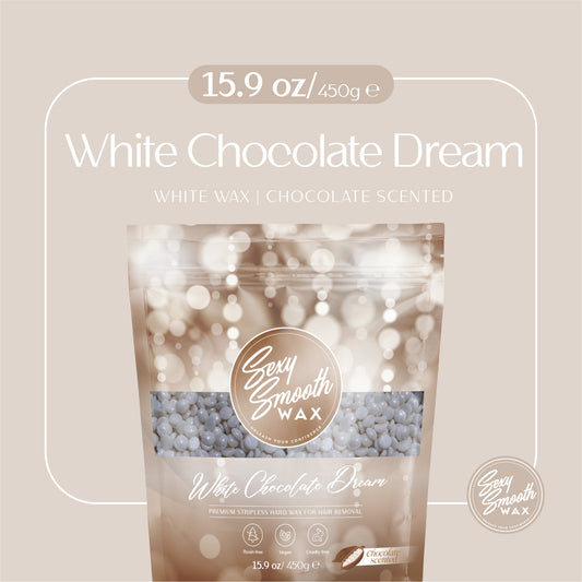 White Chocolate Dream synthetic hard wax 15.9 oz bag for professional hair removal