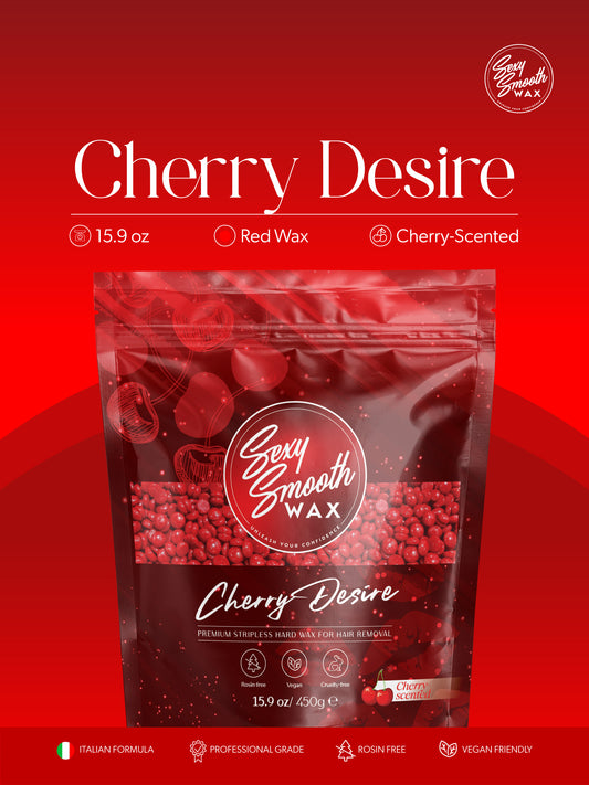 Cherry Desire 15.9 oz cherry-scented red synthetic hard wax