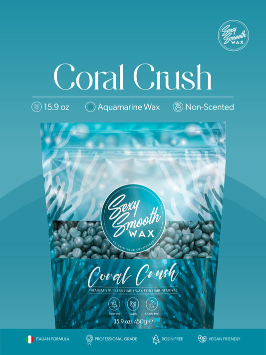 Sexy Smooth Wax Coral Crush 15.9 oz non-scented synthetic hard wax for professional hair removal