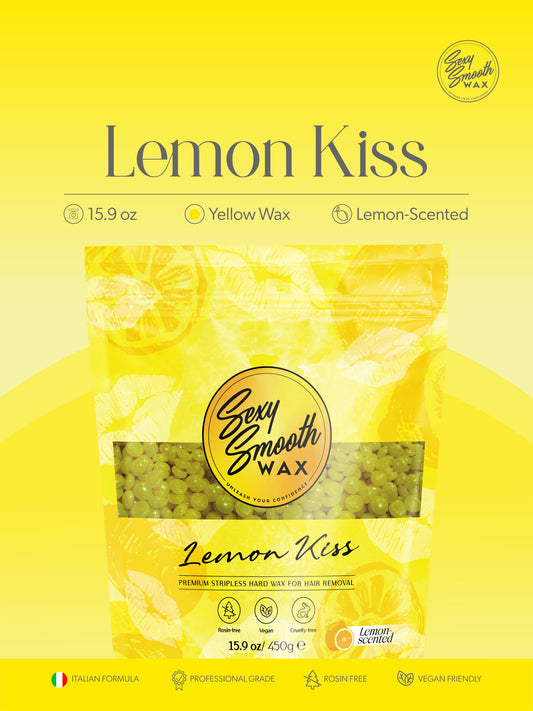 Sexy Smooth Wax Lemon Kiss 15.9 oz lemon-scented yellow synthetic hard wax for professional hair removal