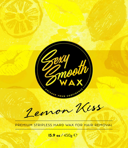 Sexy Smooth Wax Lemon Kiss premium stripless hard wax for hair removal in a 15.9 oz 450 g size.