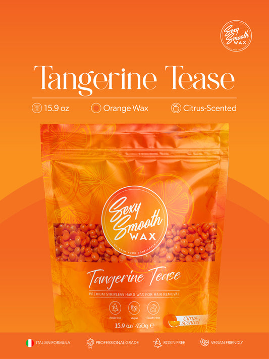 Sexy Smooth Wax Tangerine Tease 15.9 oz citrus-scented orange synthetic hard wax for professional hair removal