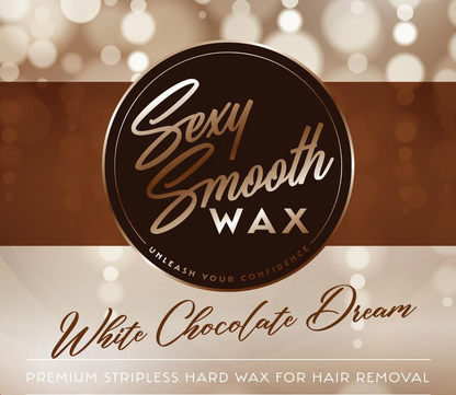 Sexy Smooth Wax White Chocolate Dream premium stripless hard wax for professional hair removal.